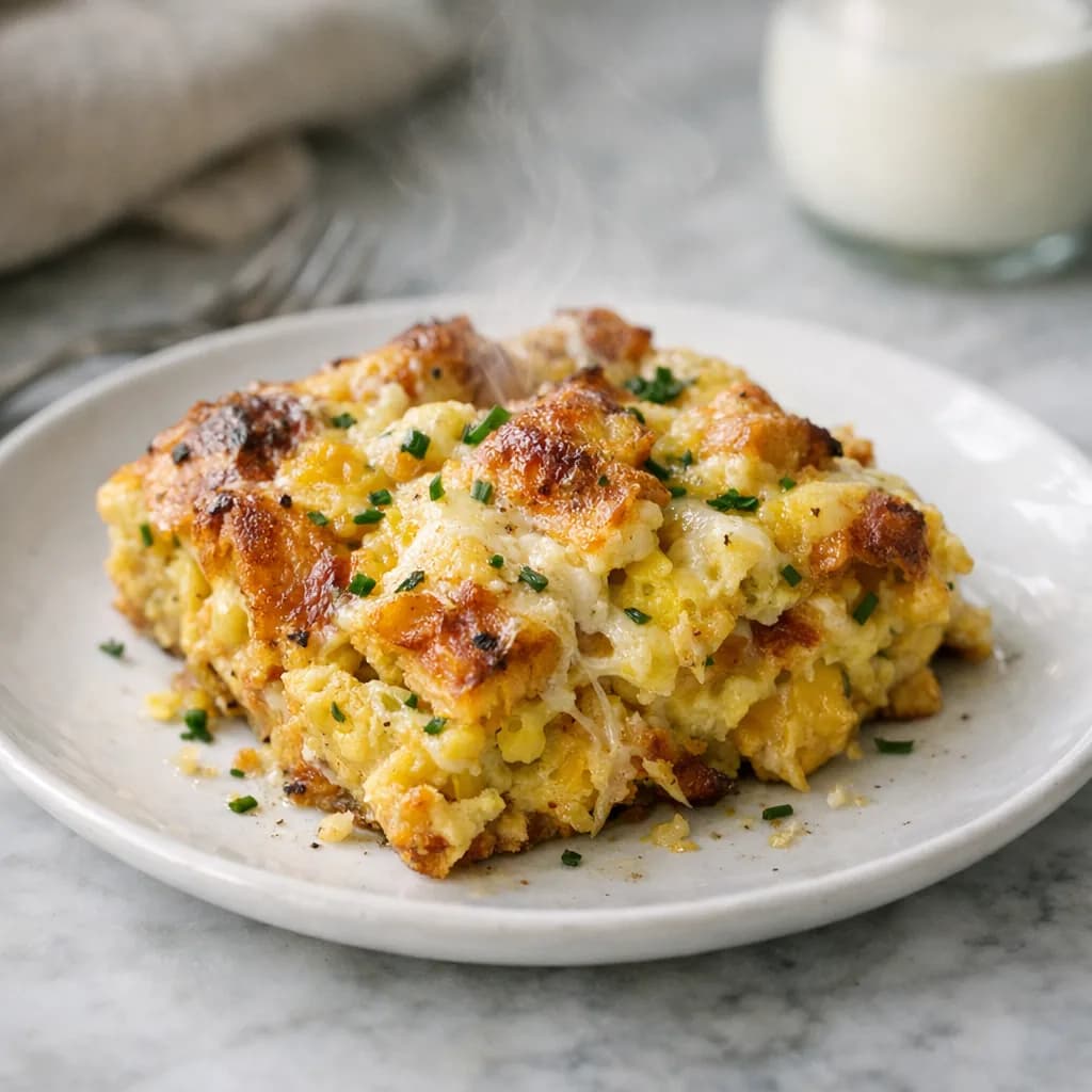 Savory Baked Egg and Cheese Casserole recipe