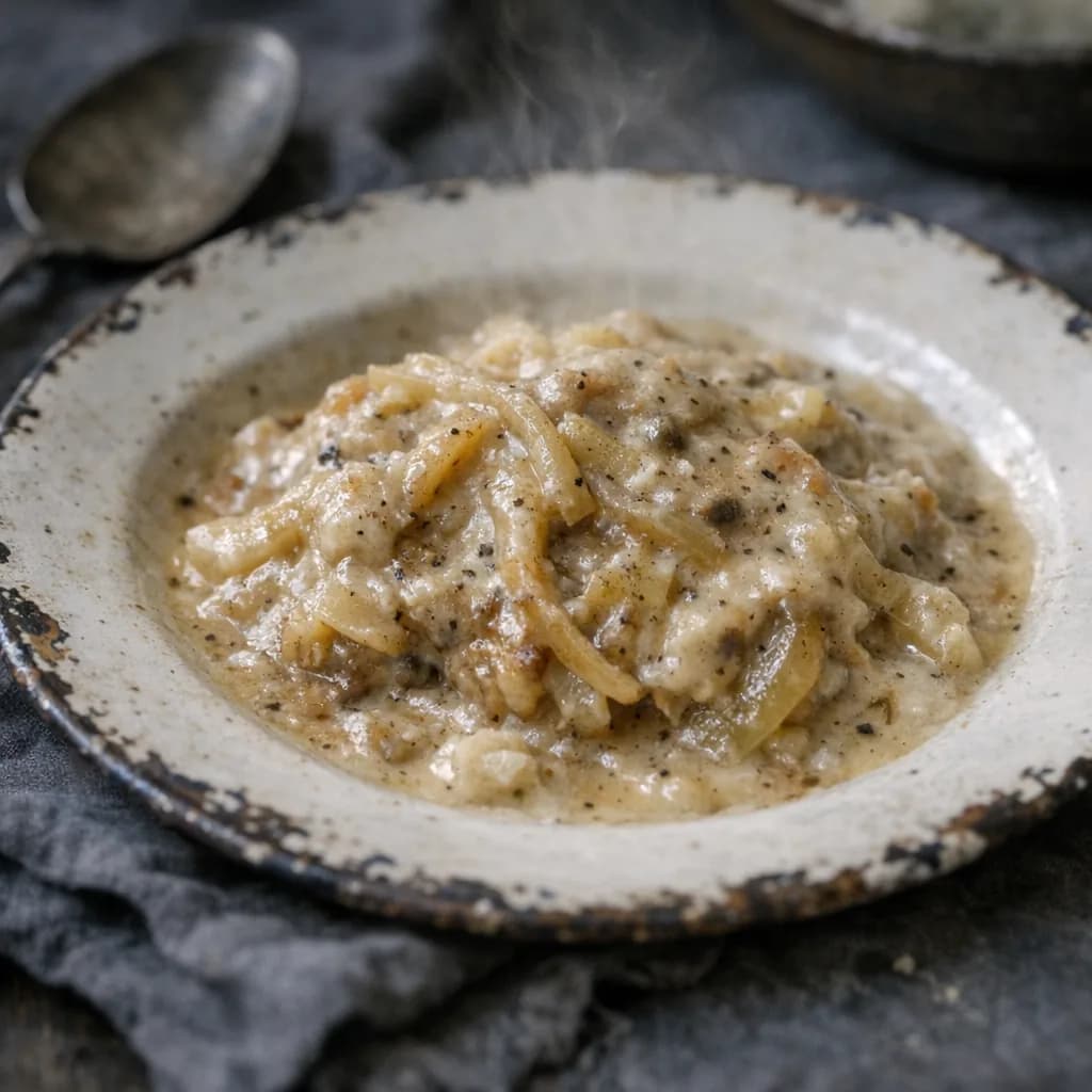 Savory Baked Pork Chops with Onion Gravy recipe