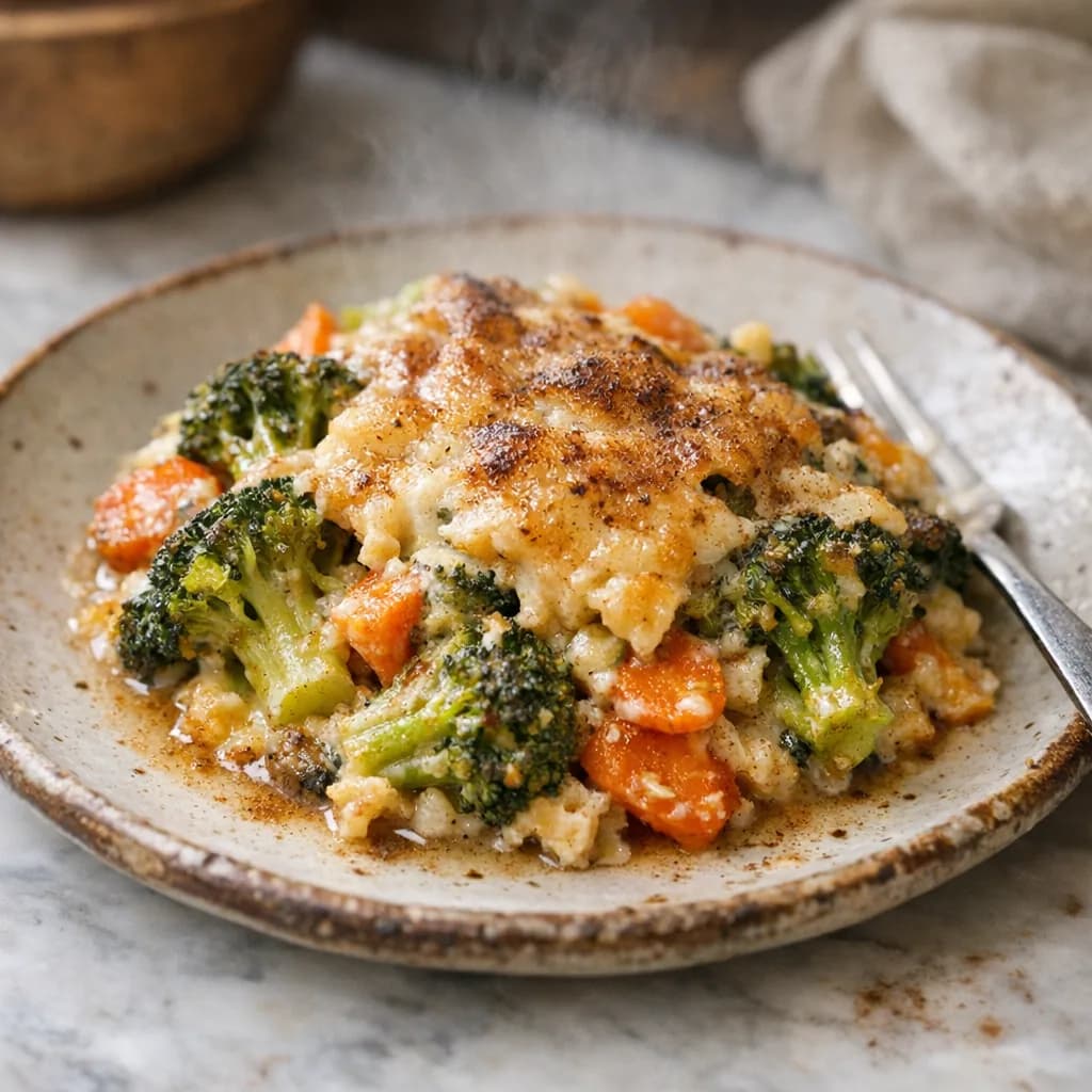 Savory Broccoli and Carrot Bake recipe