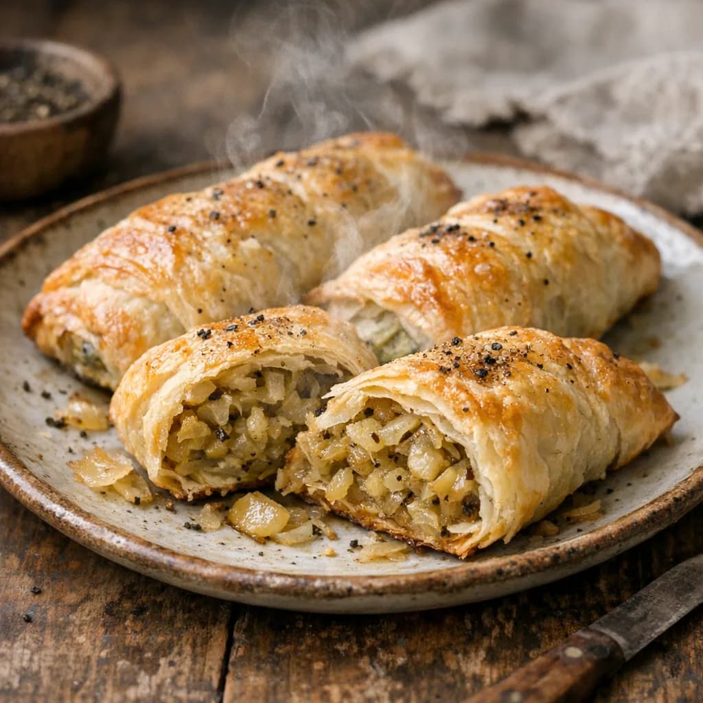 Savory Cabbage and Sambar Onion Rolls recipe