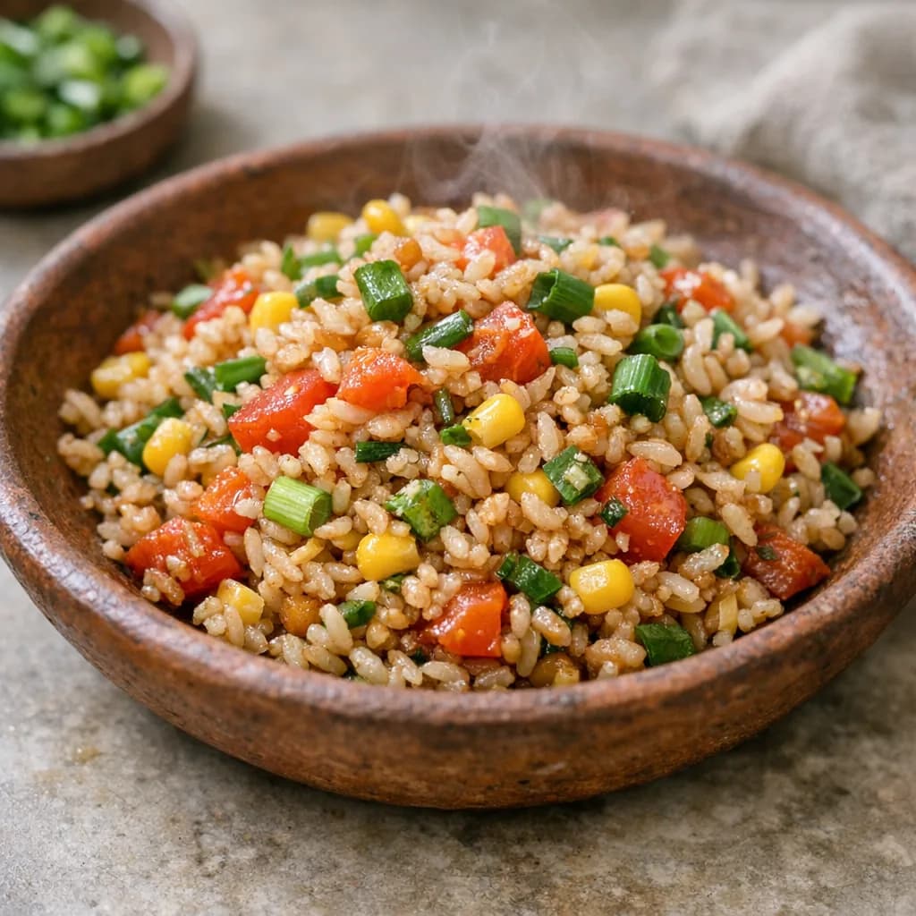 Savory Gluten-Free Brown Rice Bowl recipe