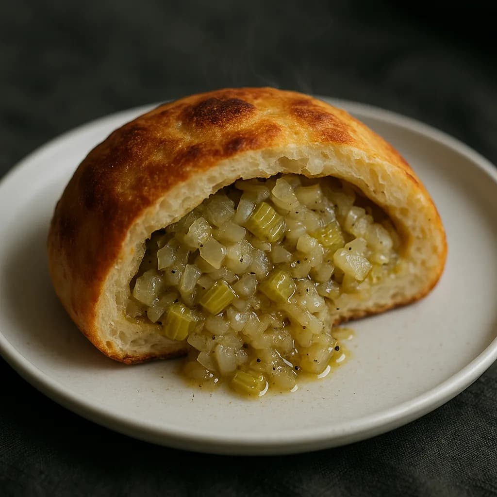 Savory Halal Stuffed Bread Bake recipe