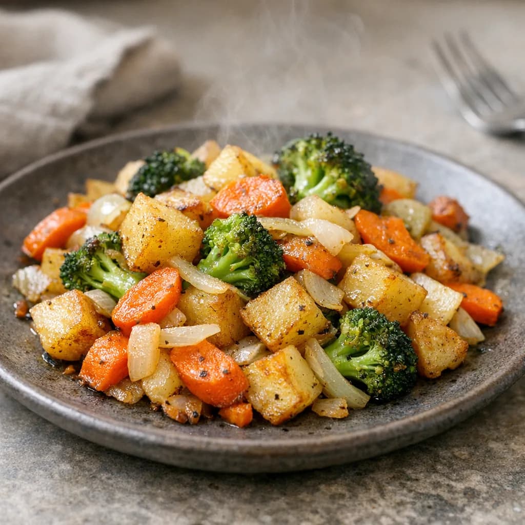 Savory Ham and Vegetable Skillet recipe