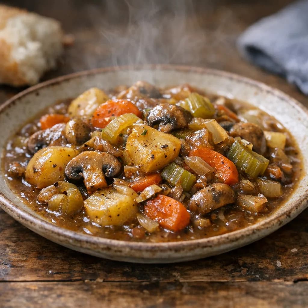 Savory Mushroom and Vegetable Stew recipe
