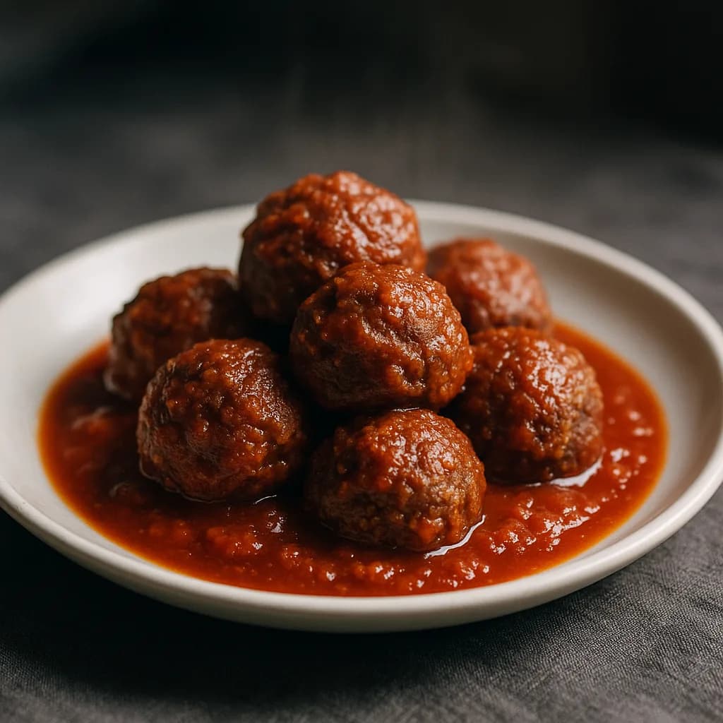Savory Kosher Meatballs in Tomato Sauce recipe