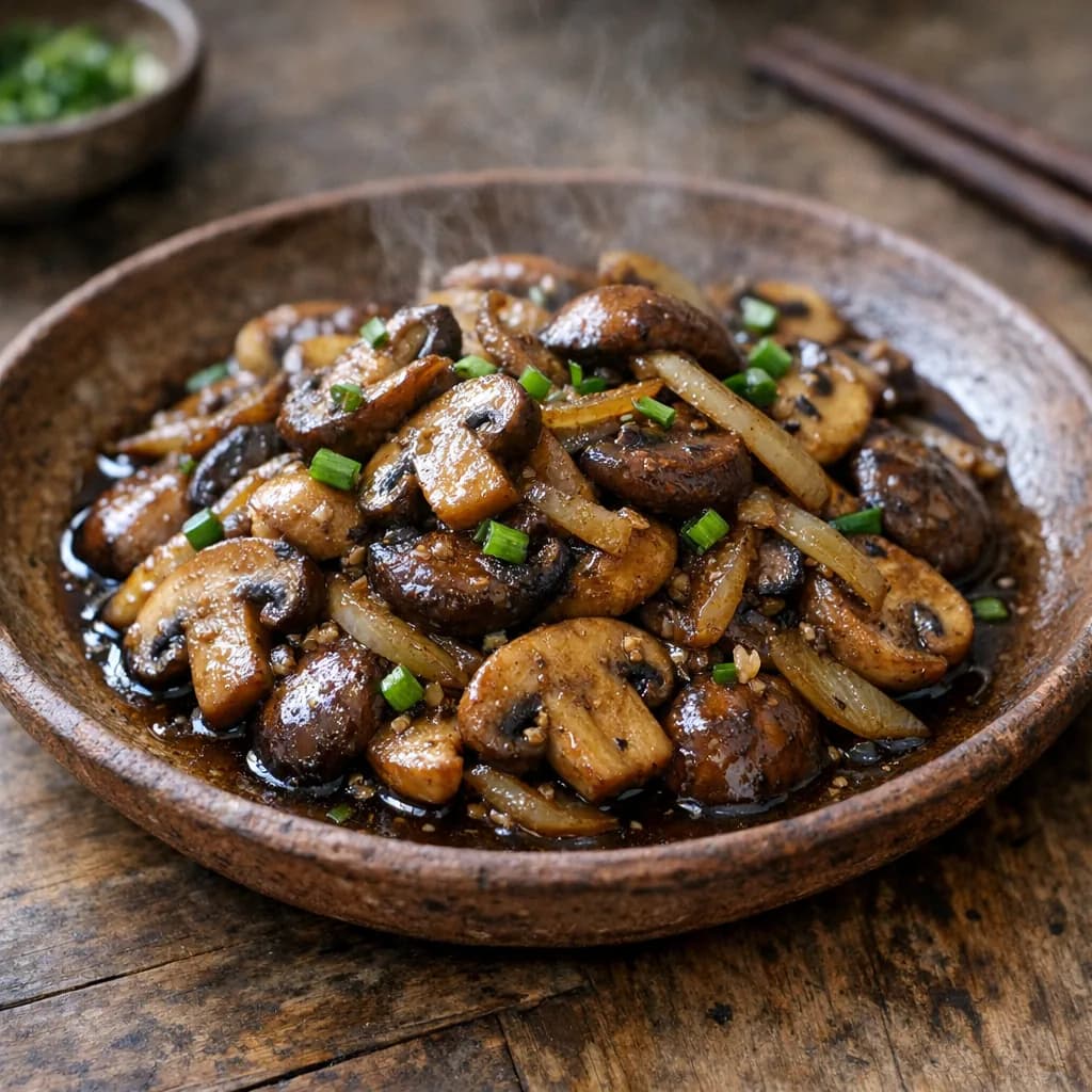 Savory Mushrooms in Soy Sauce recipe