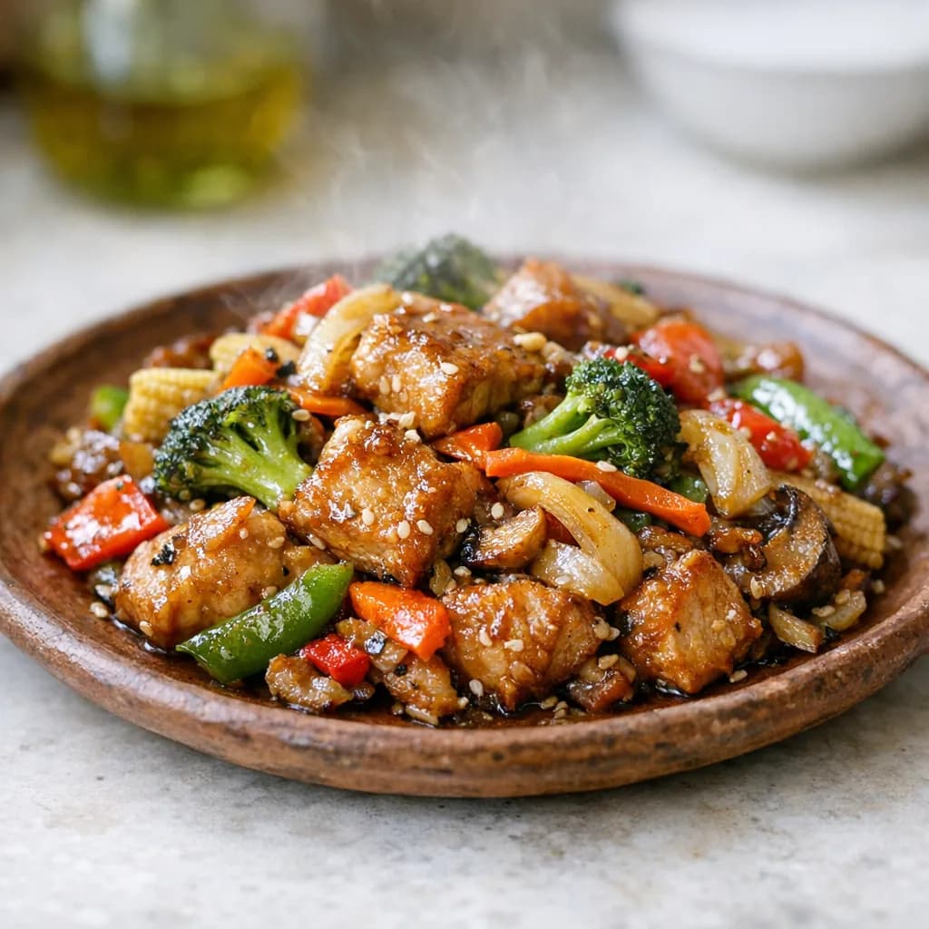Savory Pork and Vegetable Skillet recipe
