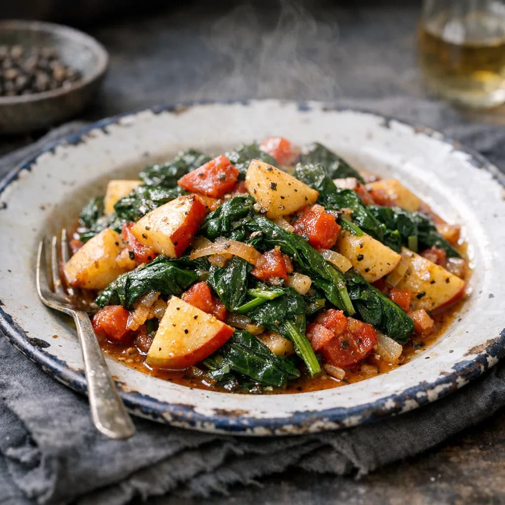 Savory Spinach and Apple Medley recipe