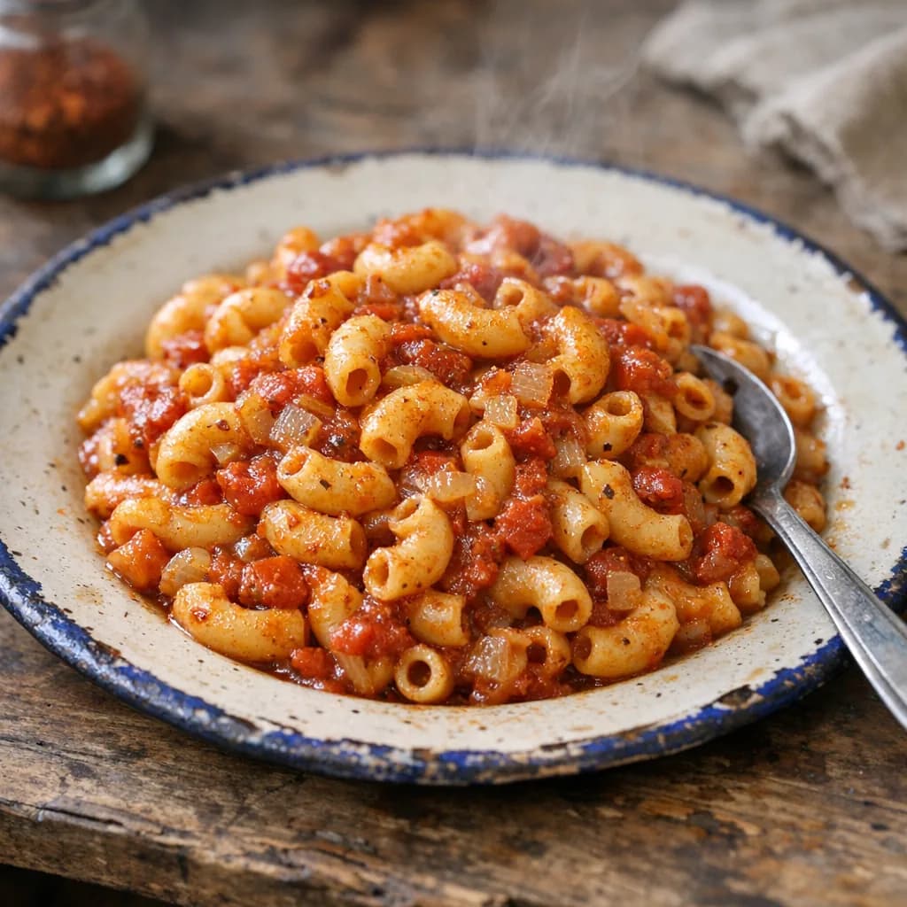 Savory Tomato and Macaroni Dinner recipe