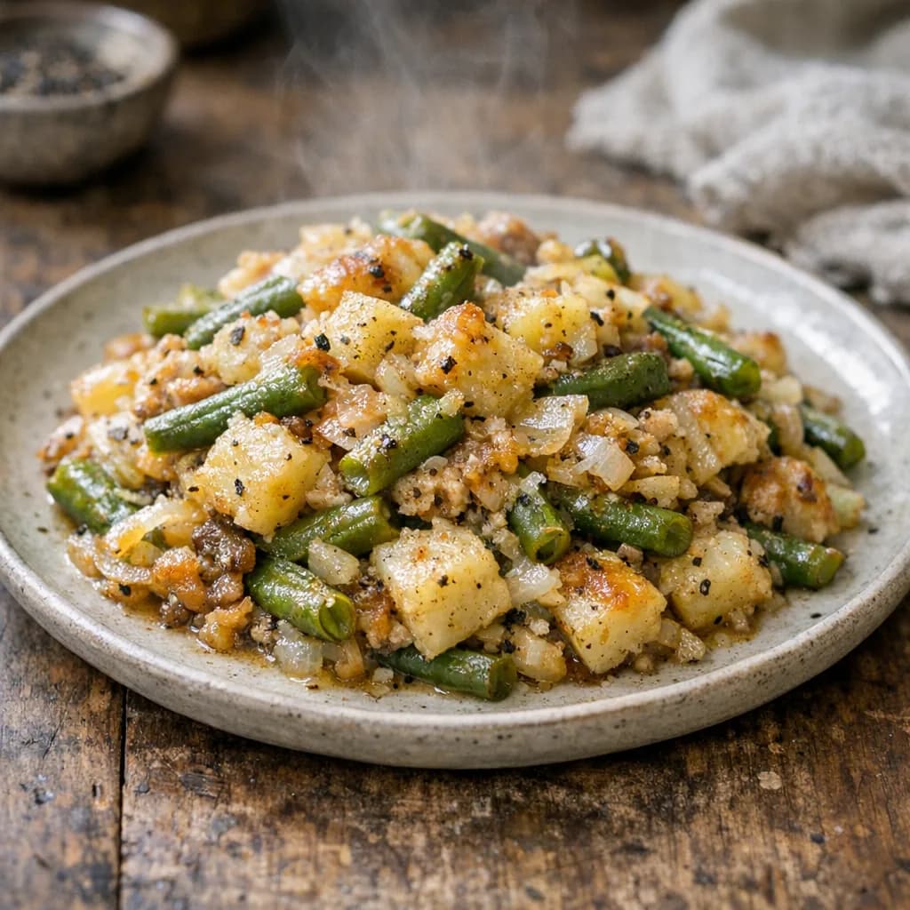 Savory Turkey and Green Bean Bake recipe
