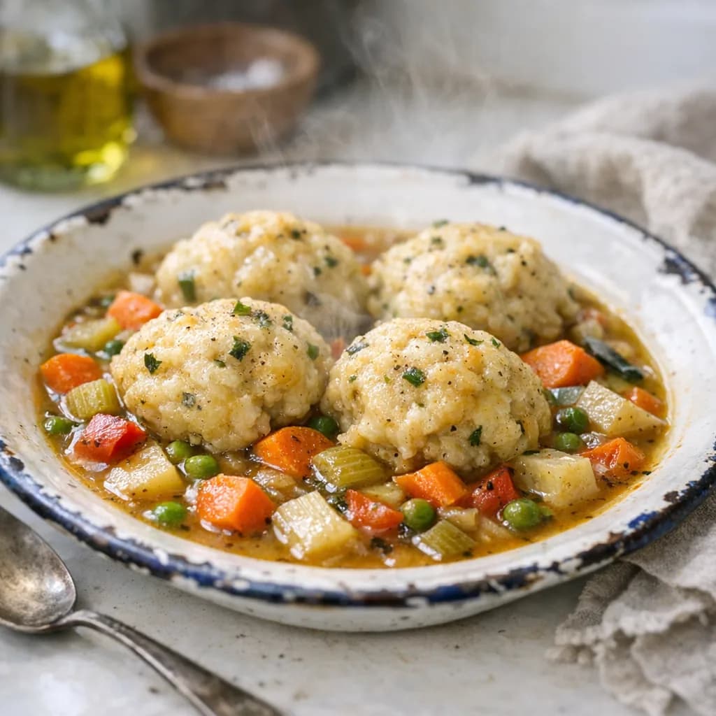 Savory Vegetable Stew with Dumplings recipe