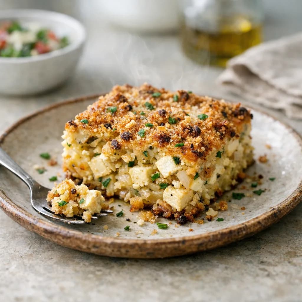 Savory Vegetarian Cottage Cheese Bake recipe