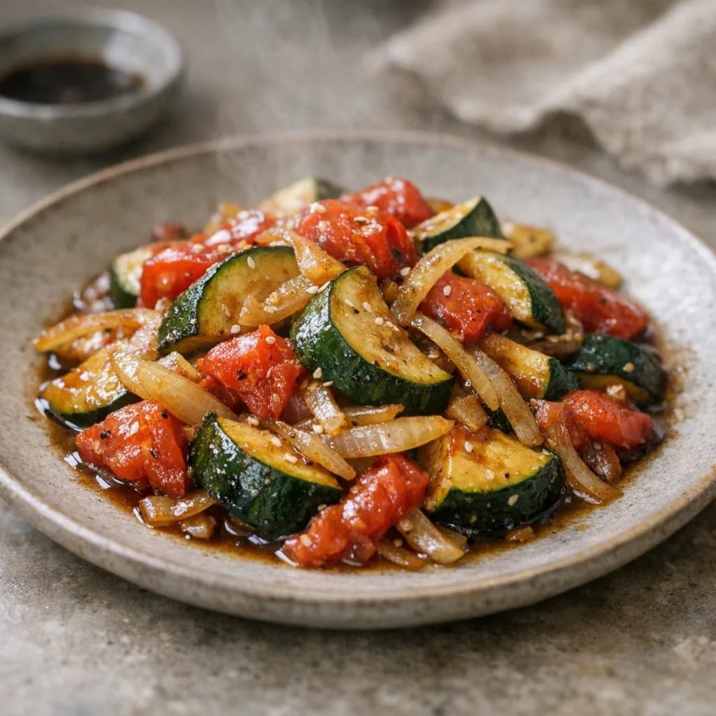 Savory Zucchini and Tomato Stir-Fry recipe