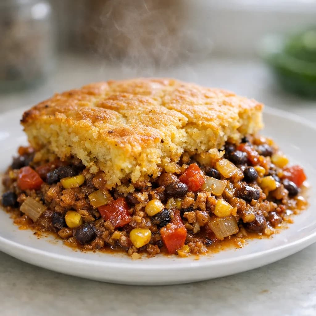 Southwestern Beef and Cornbread Bake recipe