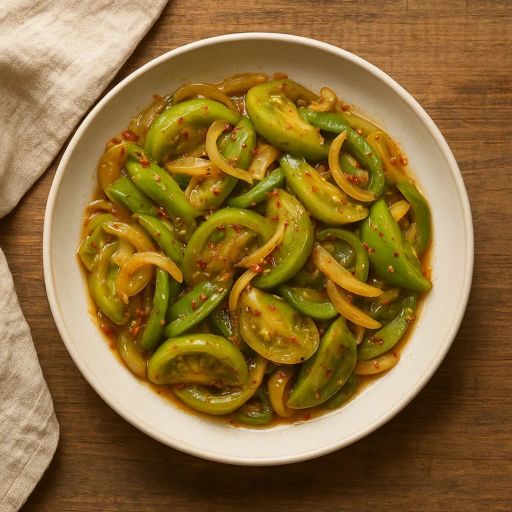 Spiced Green Tomato Stir-Fry recipe