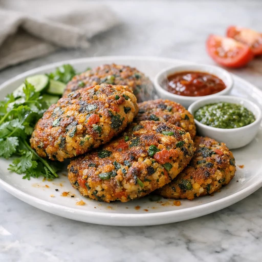 Spiced Lentil and Vegetable Cutlets recipe