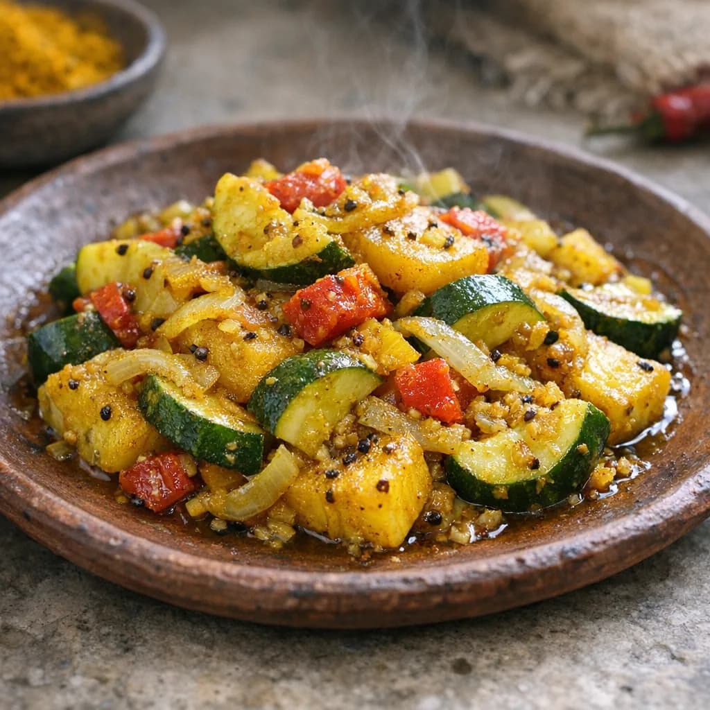 Spiced Squash and Cucumber Pickles recipe