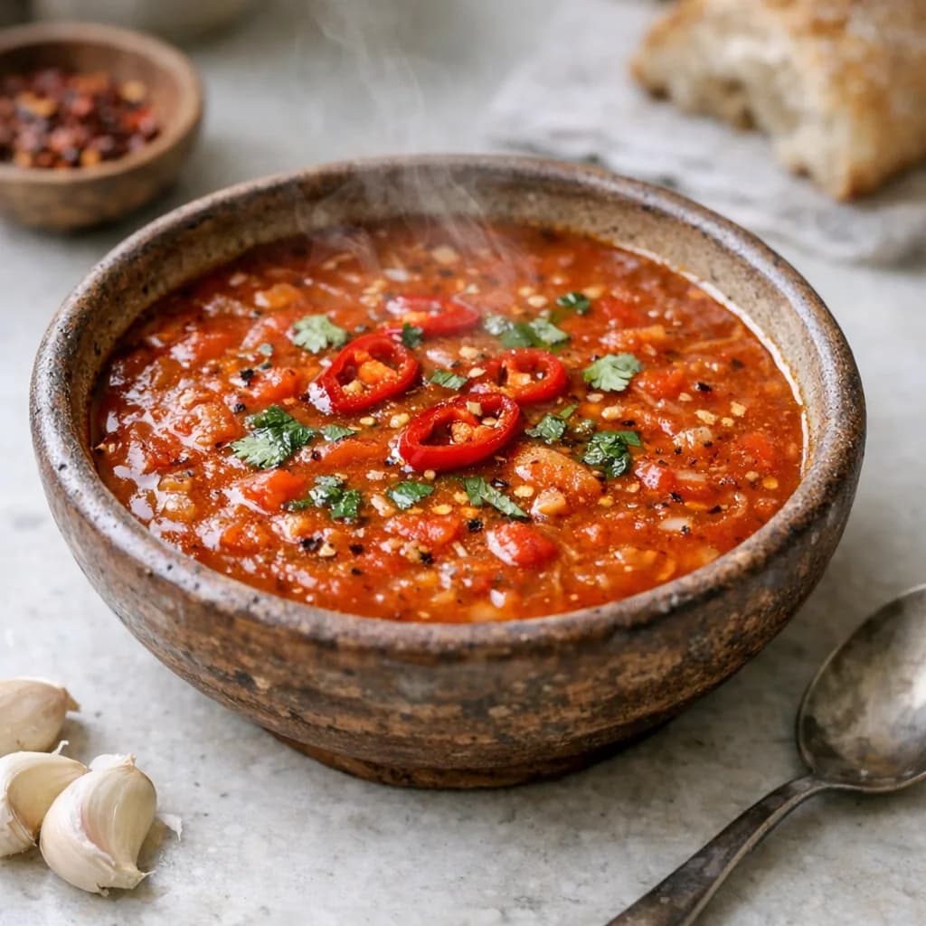 Spiced Tomato Soup with Sweet Thai Chili recipe