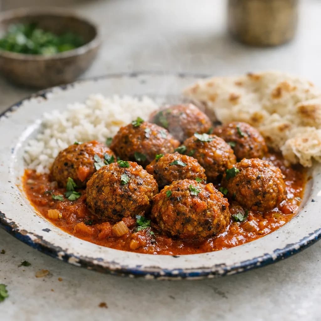 Spiced Vegetarian Lentil Meatballs recipe