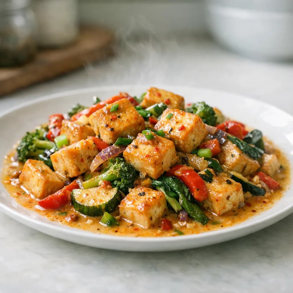 Spicy Coconut Tofu Stir-Fry recipe