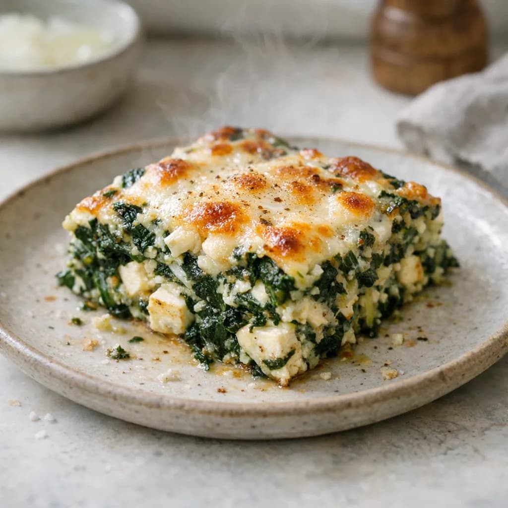 Spinach and Cottage Cheese Egg Bake recipe