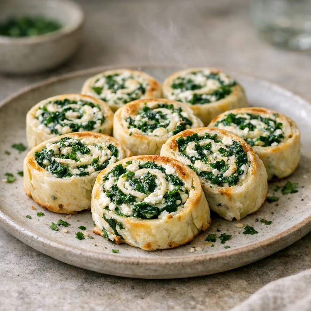 Spinach and Cream Cheese Pinwheels recipe