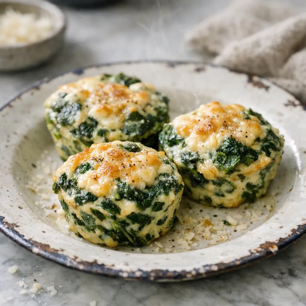 Spinach Fresh 1 Bunch Spinach Parmesan Keto Cups recipe
