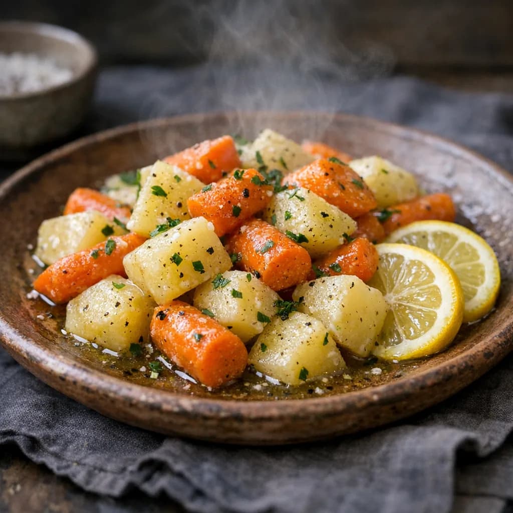 Steamed Vegetable Medley with Lemon Butter recipe