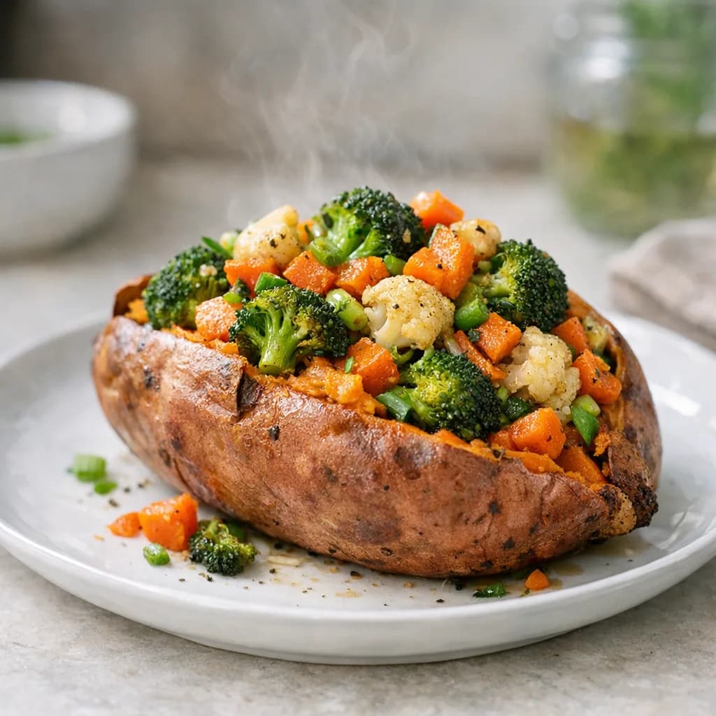 Stuffed Sweet Potato with Vegetables recipe