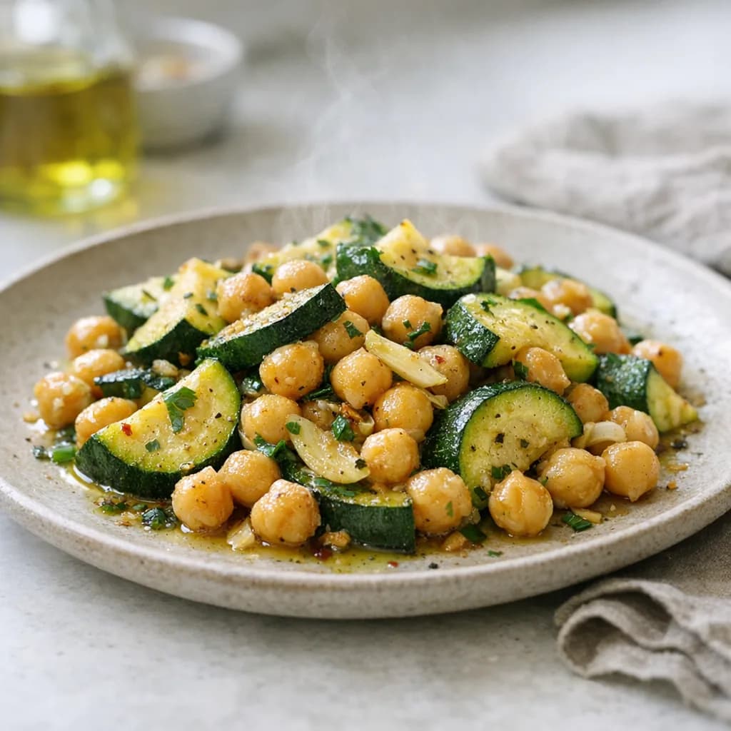 Summer Zucchini and Chickpea Dinner recipe