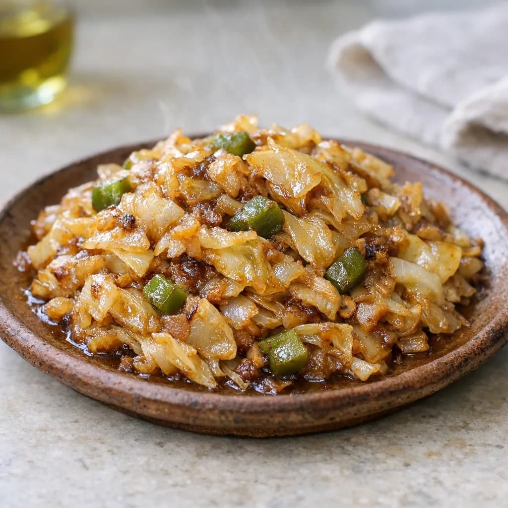 Sweet and Savory Kosher Cabbage Bake recipe