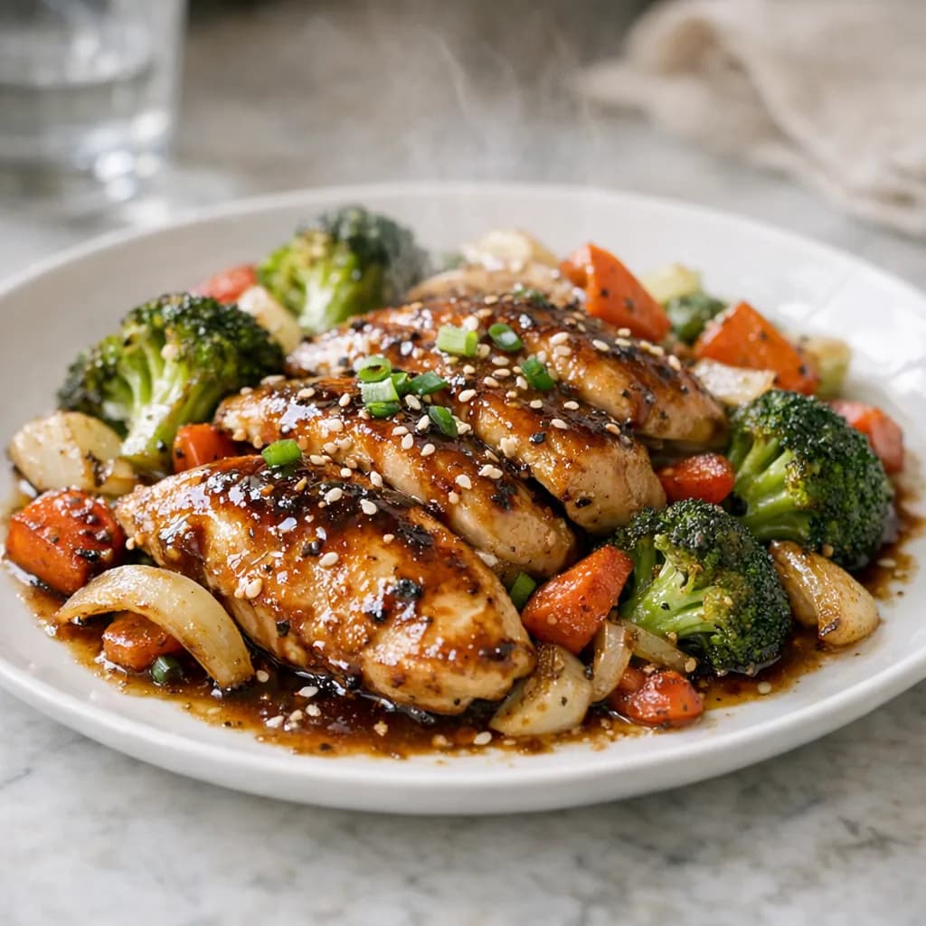 Teriyaki Chicken Bake with Vegetables recipe