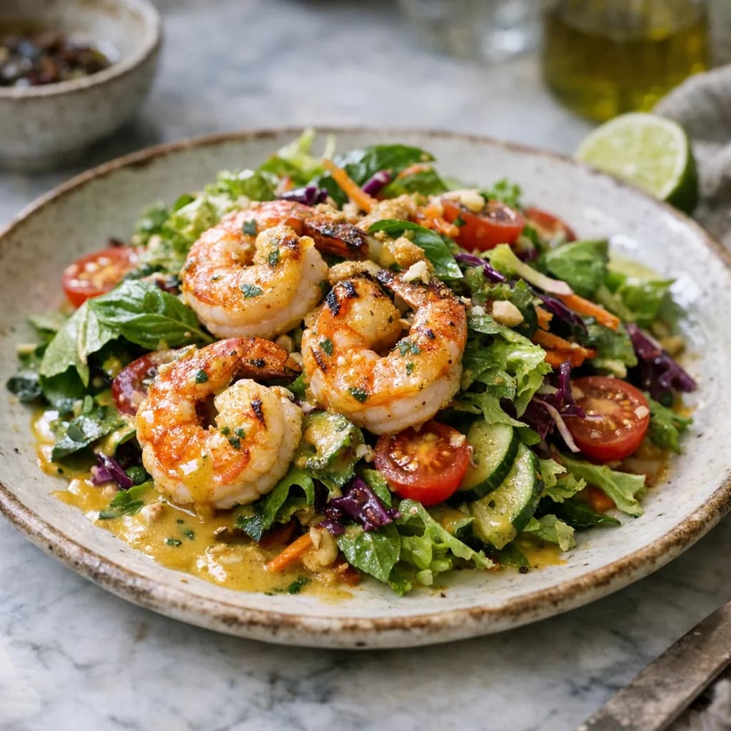 Thai Shrimp Salad with Coconut Curry Dressing recipe