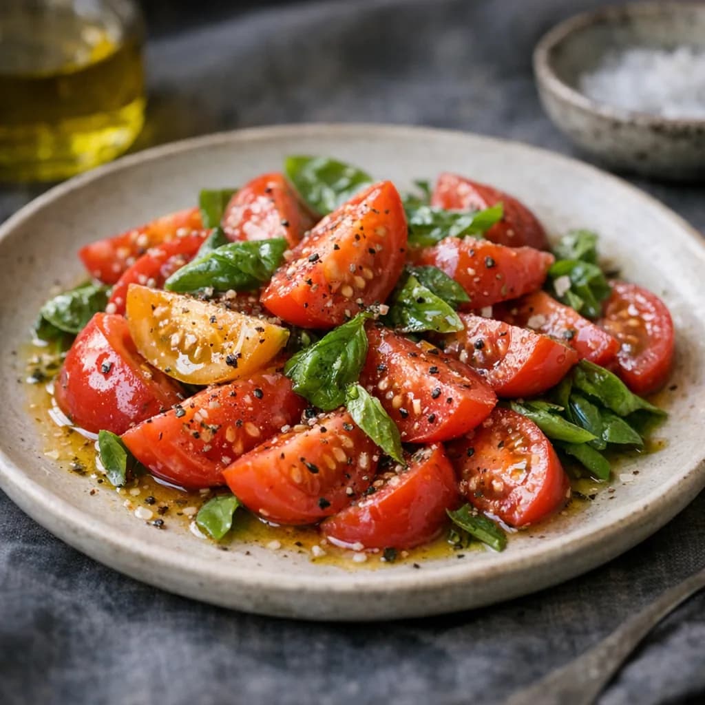 Tomato Basil Salad with Olive Oil recipe
