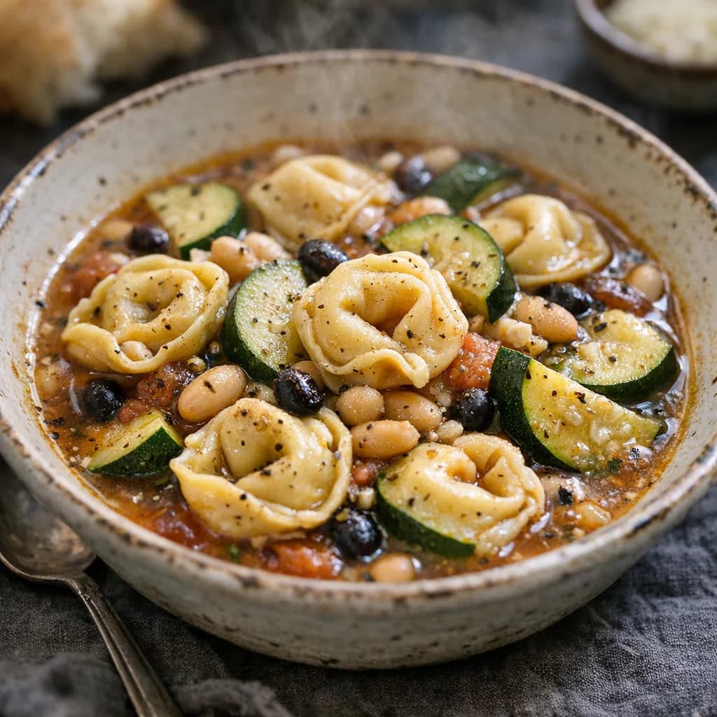 Tortellini and Zucchini Bean Soup recipe