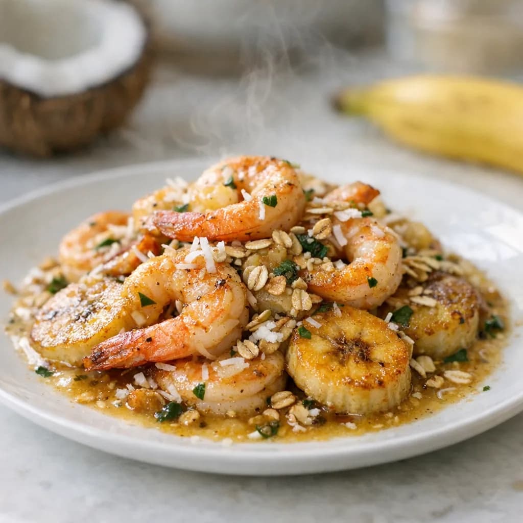 Tropical Coconut and Banana Pescatarian Delight recipe