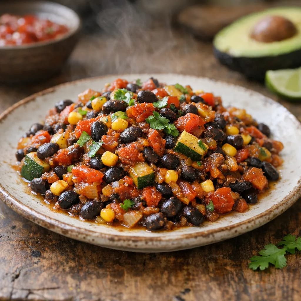 Vegan Black Bean and Vegetable Bake recipe