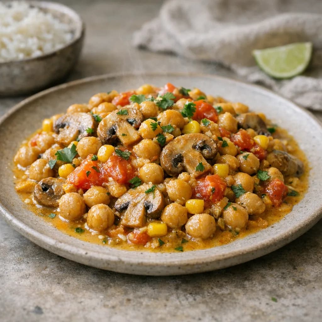 Sweetcorn and Kidney Bean Coconut Curry recipe