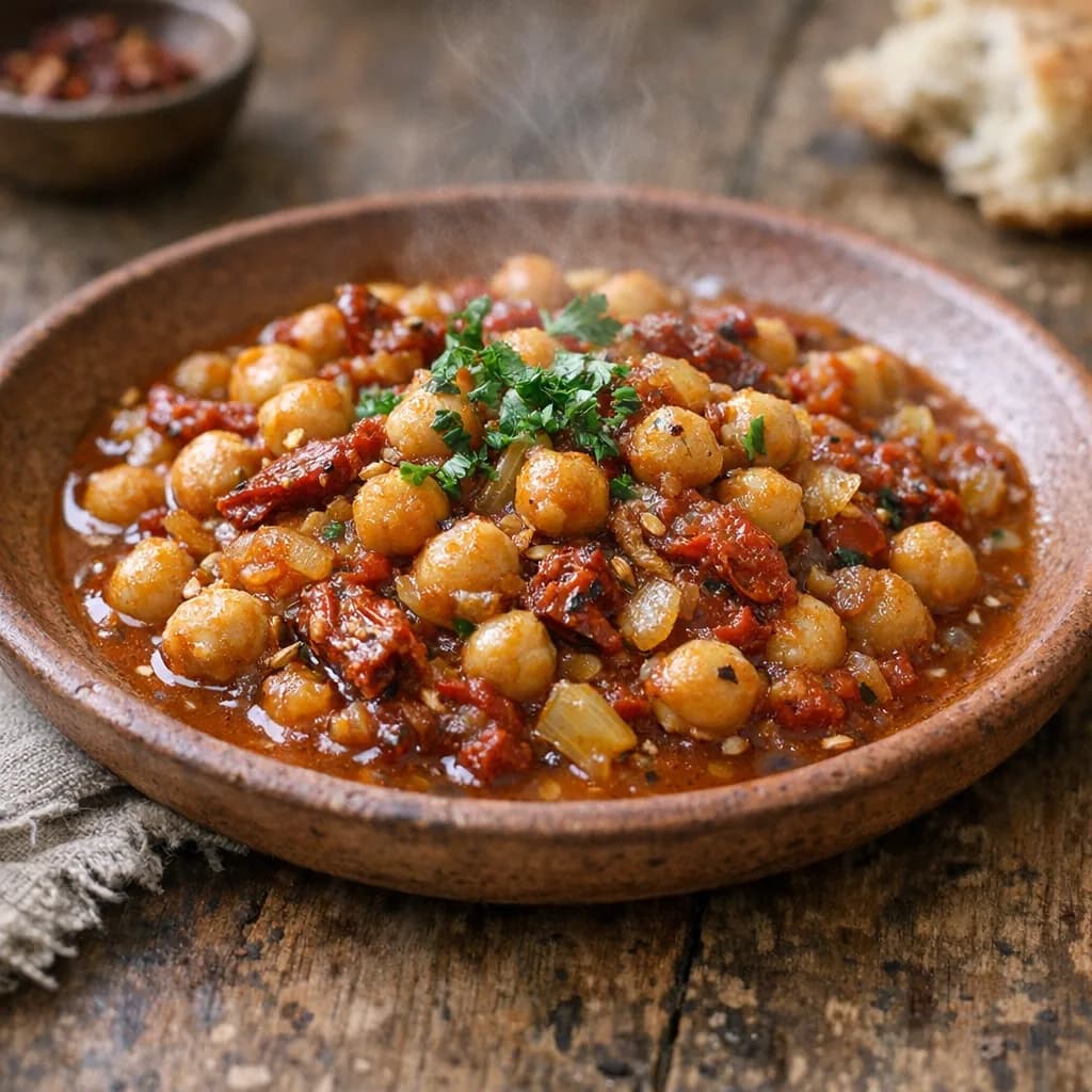 Vegan Chickpea and Sundried Tomato Stew recipe