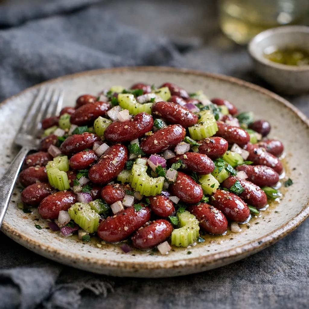 Vegan Kidney Bean and Celery Salad recipe