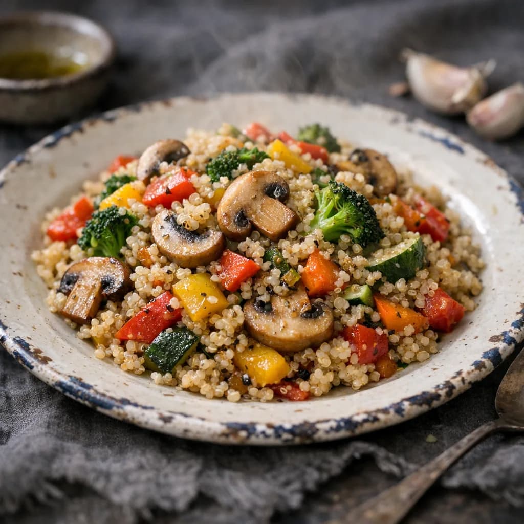 Vegan Quinoa and Veggie Stir-Fry recipe
