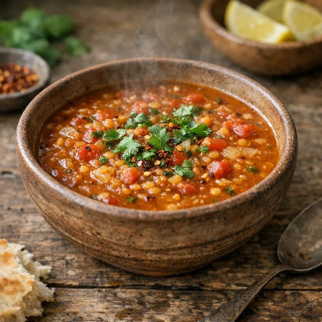 Vegan Spiced Tomato and Lentil Soup recipe