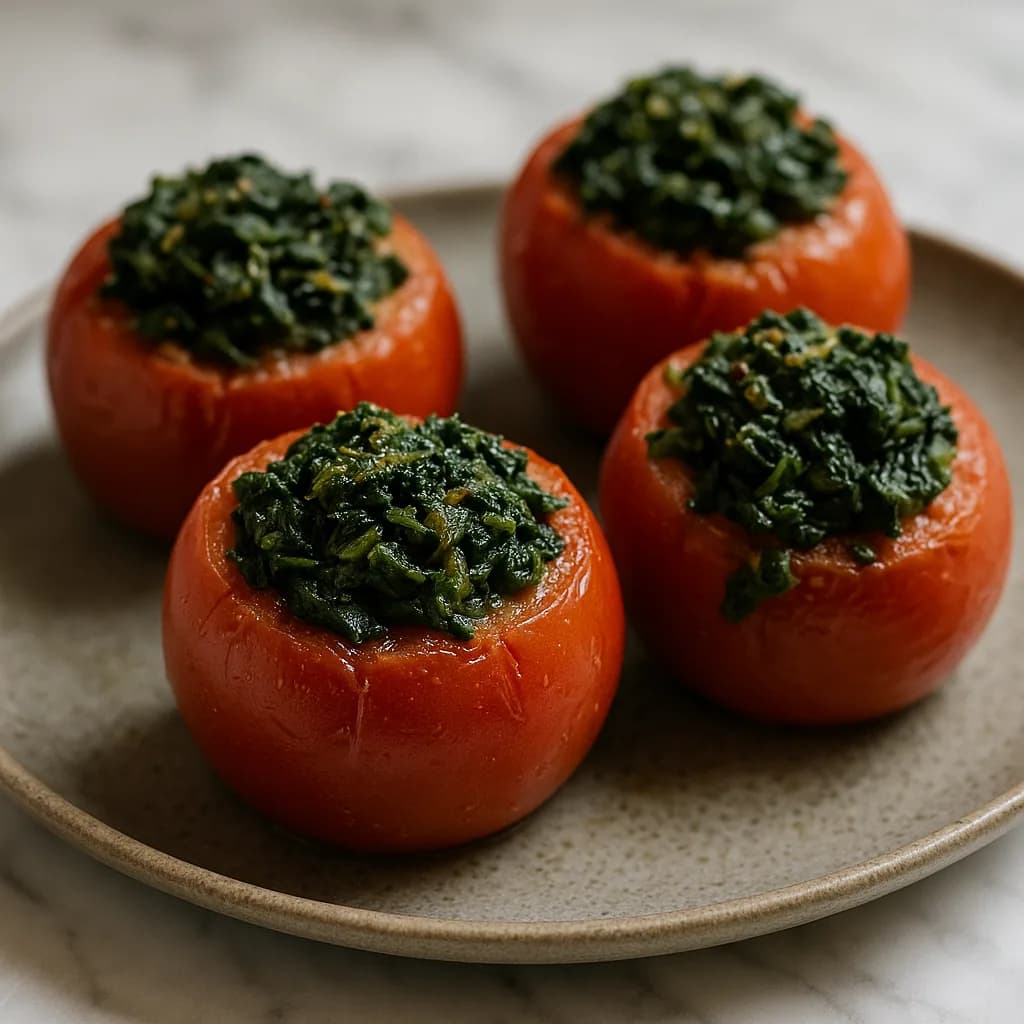Vegan Spinach-Stuffed Tomatoes recipe