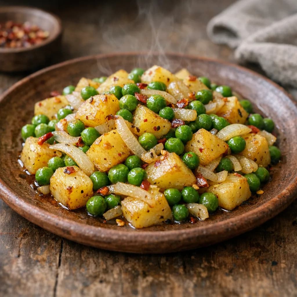 Vegan Sweet Peas and Potato Stir-Fry recipe