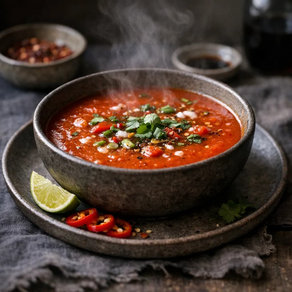 Vegan Sweet Spicy Tomato Soup recipe