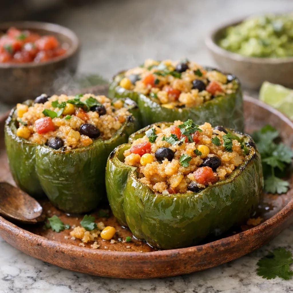 Vegan Tamale-Stuffed Bell Peppers recipe