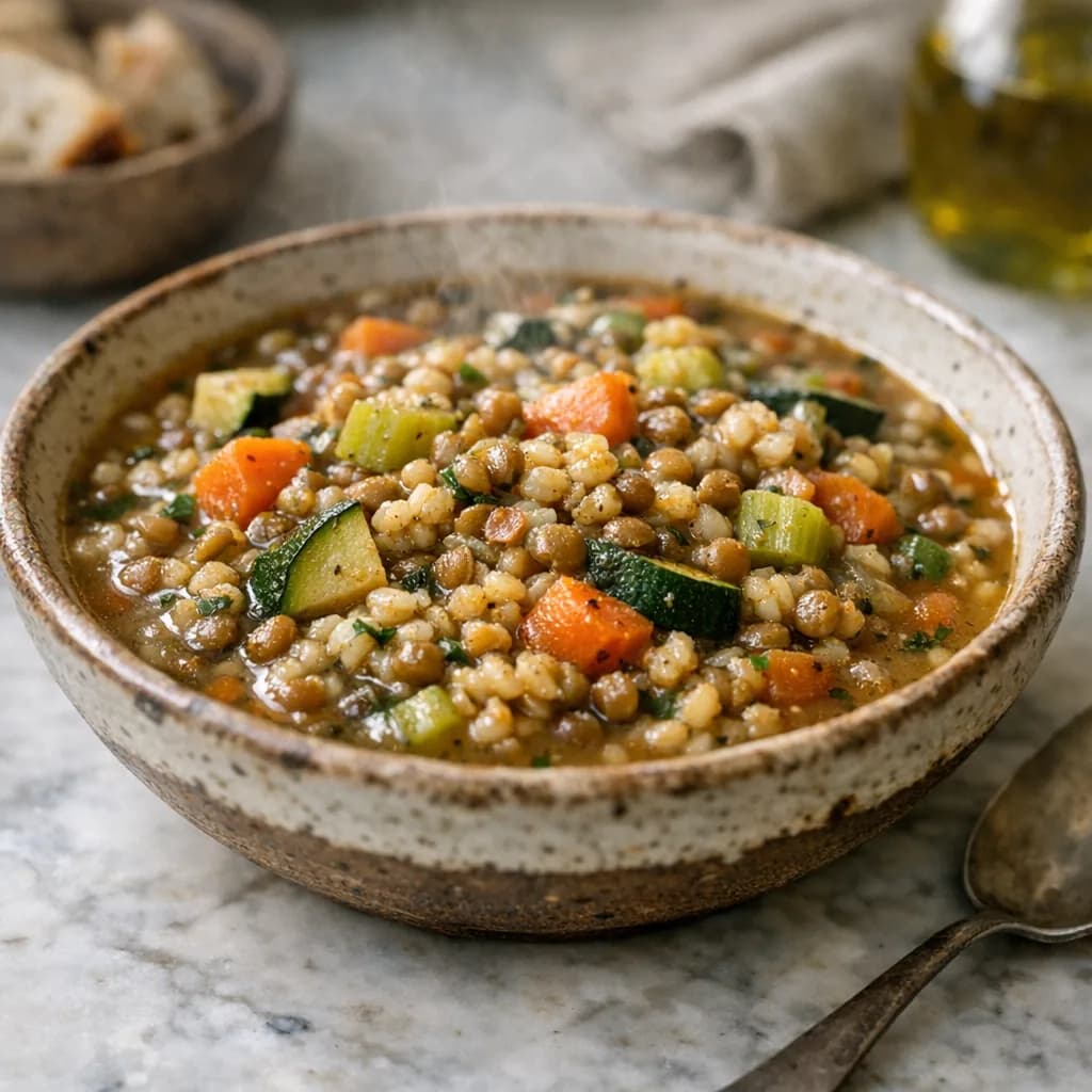 Vegetable and Lentil Barley Stew recipe