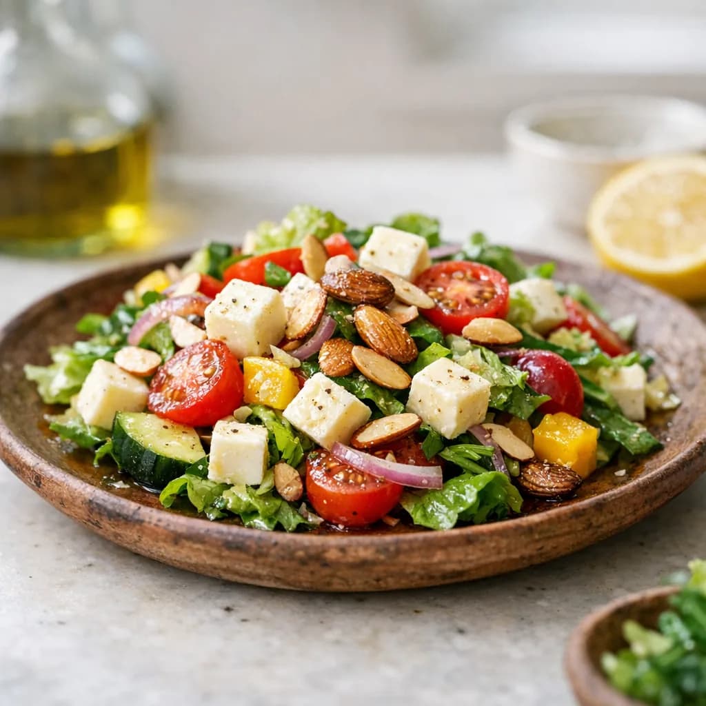 Vegetarian Almond and Cheese Salad recipe