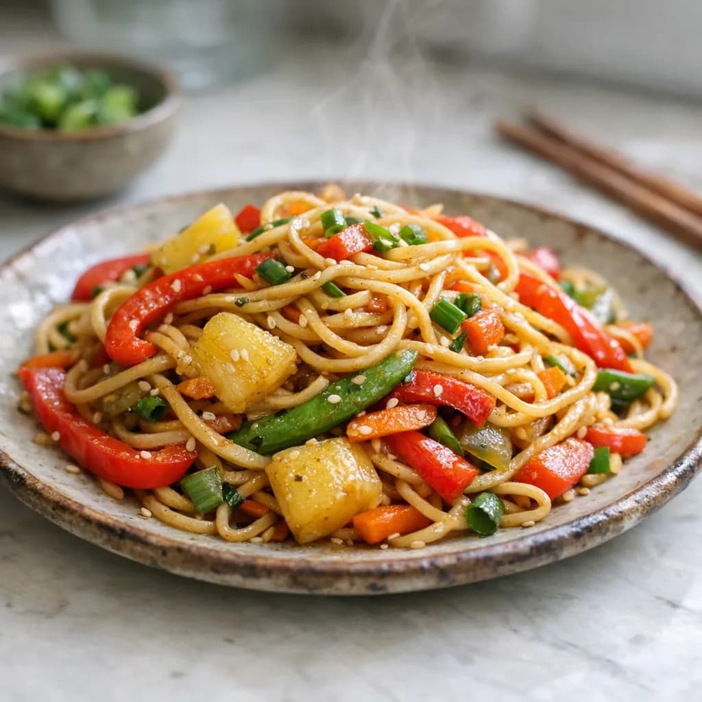 Vegetarian Asian Noodle Stir-Fry recipe