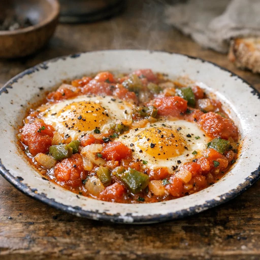 Tomato Onion Chickpea Bake recipe